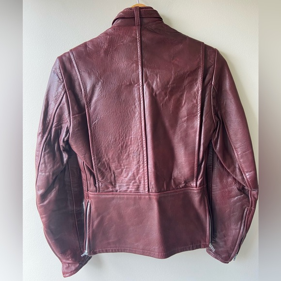 Oxblood vintage leather jacket - Picture 4 of 16